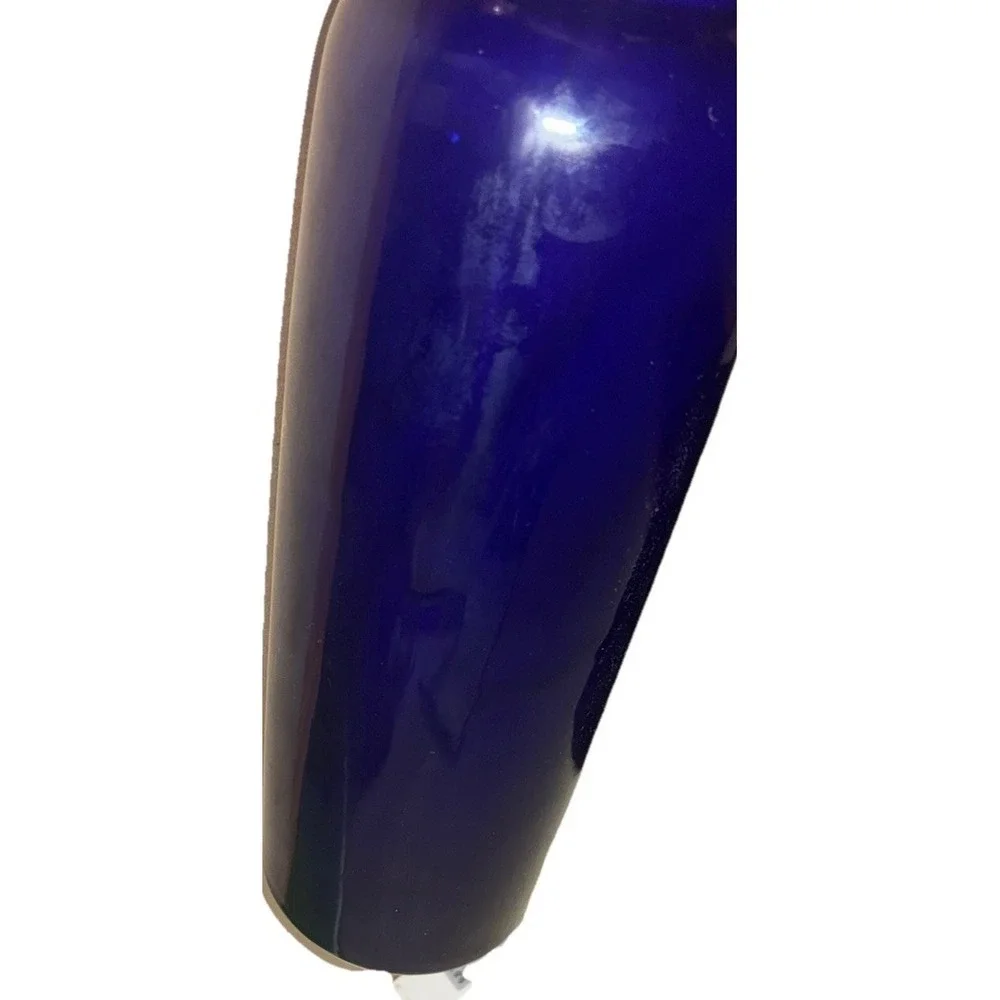 Vintage  Vase Cobalt‎ Blue Pheasant Kutani Style 9.5